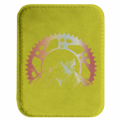 Шеврон закруглений прямокутний Cycling in the mountains