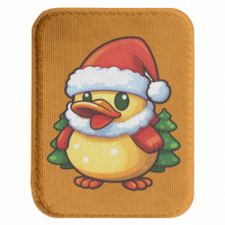 Шеврон закруглений прямокутний Качка з ялинкою Новий рік - FATLINE Шеврон закруглений прямокутний Качка з ялинкою Новий рік