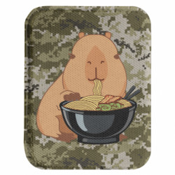 Шеврон закругленный прямоугольный Капибара с лапшой - FATLINE Шеврон закругленный прямоугольный Капибара с лапшой