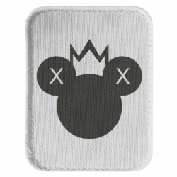 Шеврон закругленный прямоугольный Mickey with a crown