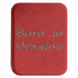 Шеврон закругленный прямоугольный Надпись Born in Ukraine красными маками - FATLINE Шеврон закругленный прямоугольный Надпись Born in Ukraine красными маками