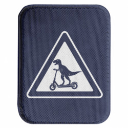 Шеврон закругленный прямоугольный Осторожно: Динозавры на электросамокатах - FATLINE Шеврон закругленный прямоугольный Осторожно: Динозавры на электросамокатах