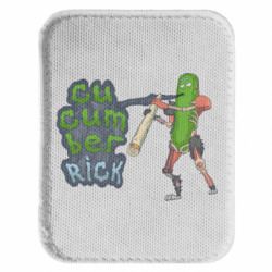 Шеврон закругленный прямоугольный Огурчик Рик курит