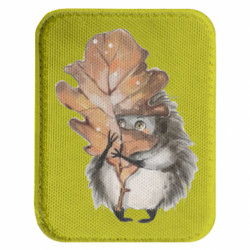 Шеврон закругленный прямоугольный Осенний ежик - FATLINE Шеврон закругленный прямоугольный Осенний ежик