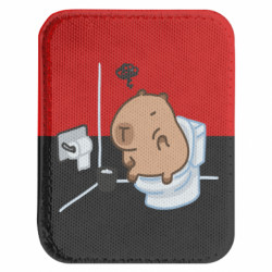 Шеврон закругленный прямоугольный Pooping Capybara - FATLINE Шеврон закругленный прямоугольный Pooping Capybara