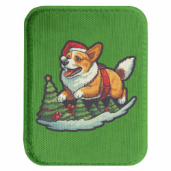 Шеврон закругленный прямоугольный Рождество. Счастливый корги - FATLINE Шеврон закругленный прямоугольный Рождество. Счастливый корги