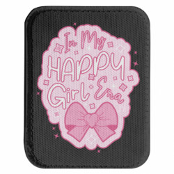 Шеврон закругленный прямоугольный Розовый слоган In My Happy Girl Era