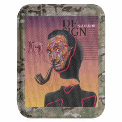 Шеврон закруглений прямокутний Сальвадор Далі - FATLINE Шеврон закруглений прямокутний Сальвадор Далі