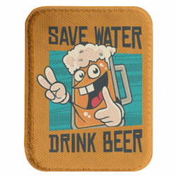 Шеврон закруглений прямокутний Save water-drink beer - FATLINE Шеврон закруглений прямокутний Save water-drink beer