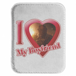 Шеврон закруглений прямокутний Я люблю свого хлопця Векна