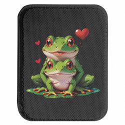 Шеврон закруглений прямокутний Закохані жаби