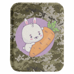 Шеврон закруглений прямокутний Зайчик з морквою - FATLINE Шеврон закруглений прямокутний Зайчик з морквою