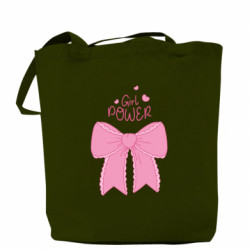 Шоппер Girl power. Розовый бант - FATLINE Шоппер Girl power. Розовый бант