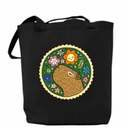 Шоппер Капибара и Цветы - FATLINE Шоппер Капибара и Цветы