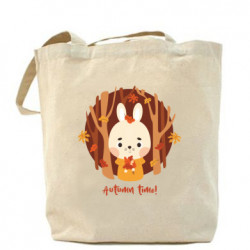 Шопер Милий зайчик в осінньому лісі - FATLINE Шопер Милий зайчик в осінньому лісі
