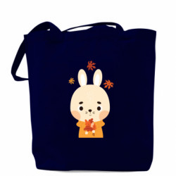 Шоппер Осенний Зайчик с кленовыми листьями