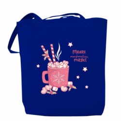 Шоппер Рождественская чашка горячего какао с маршмеллоу - FATLINE Шоппер Рождественская чашка горячего какао с маршмеллоу