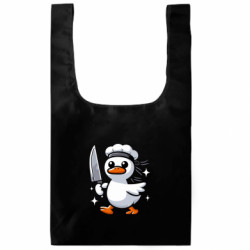 Шоппер XL Белая утка с ножом - FATLINE Шоппер XL Белая утка с ножом