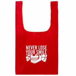 Шоппер XL Never Lose Your Smile - FATLINE Шоппер XL Never Lose Your Smile