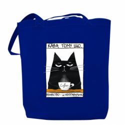 Шоппер Чёрный кот с чашкой кофе