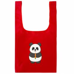 Шопер XL Мила панда з морквинкою - FATLINE Шопер XL Мила панда з морквинкою