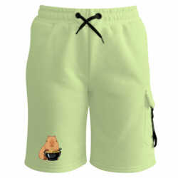 Шорти дитячі преміум FATLINE Капібара з локшиною - FATLINE Шорти дитячі преміум FATLINE Капібара з локшиною