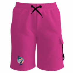 Шорты детские премиум FATLINE Two whales - FATLINE Шорты детские премиум FATLINE Two whales