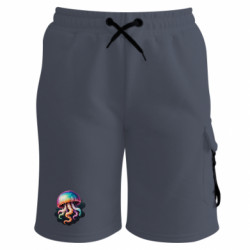 Шорты детские премиум FATLINE Радужная медуза - FATLINE Шорты детские премиум FATLINE Радужная медуза