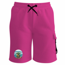 Шорты детские премиум FATLINE Йода на море - FATLINE Шорты детские премиум FATLINE Йода на море