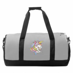 Спортивна сумка Кінь з кольоровою гривою - FATLINE Спортивна сумка Кінь з кольоровою гривою