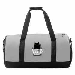 Спортивна сумка Кіт у чашці - FATLINE Спортивна сумка Кіт у чашці