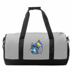 Спортивная сумка Стич с украинским флагом - FATLINE Спортивная сумка Стич с украинским флагом