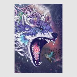 Стикер Art wolf monster - FATLINE Стикер Art wolf monster