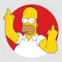 Стикер Гомер Факи - FATLINE Стикер Гомер Факи