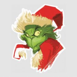 Стикер Гринч портрет - FATLINE Стикер Гринч портрет