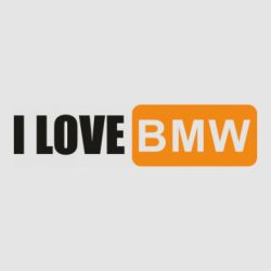 Стикер I  love BMW - hub