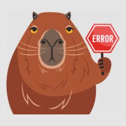 Стікер Капібара. Error - FATLINE Стікер Капібара. Error