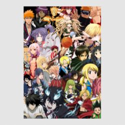 Стикер Many Anime heroes - FATLINE Стикер Many Anime heroes