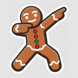 Стікер Імбирний Пряниковий чоловічок диско - FATLINE Стікер Імбирний Пряниковий чоловічок диско