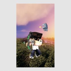 Стикер Minecraft sunset - FATLINE Стикер Minecraft sunset