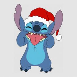 Стикер Новогодний Стич - FATLINE Стикер Новогодний Стич