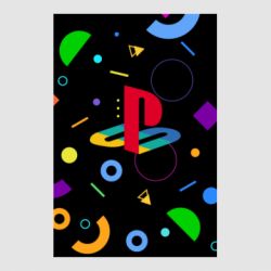 Стікер PlayStation and abstract background - FATLINE Стікер PlayStation and abstract background