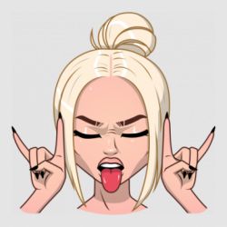 Стикер Punk Girl - FATLINE Стикер Punk Girl