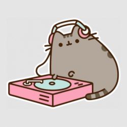 Стикер Pusheen and Music - FATLINE Стикер Pusheen and Music