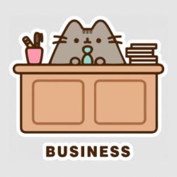 Стикер Pusheen Business - FATLINE Стикер Pusheen Business