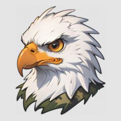 Стікер Серйозний благородний орел - FATLINE Стікер Серйозний благородний орел