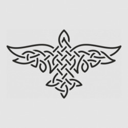 Стикер Ворон Одина кельтський стиль символ викингов - FATLINE Стикер Ворон Одина кельтський стиль символ викингов