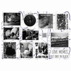 Стікерпак Black and White Memes - FATLINE Стікерпак Black and White Memes