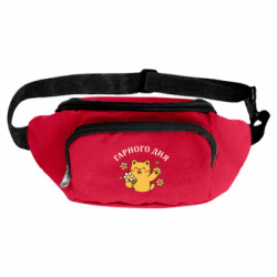 Сумка-бананка Котик с цветком - FATLINE Сумка-бананка Котик с цветком