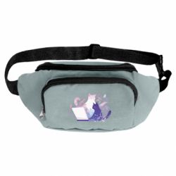 Сумка-бананка Котики и ноутбук - FATLINE Сумка-бананка Котики и ноутбук